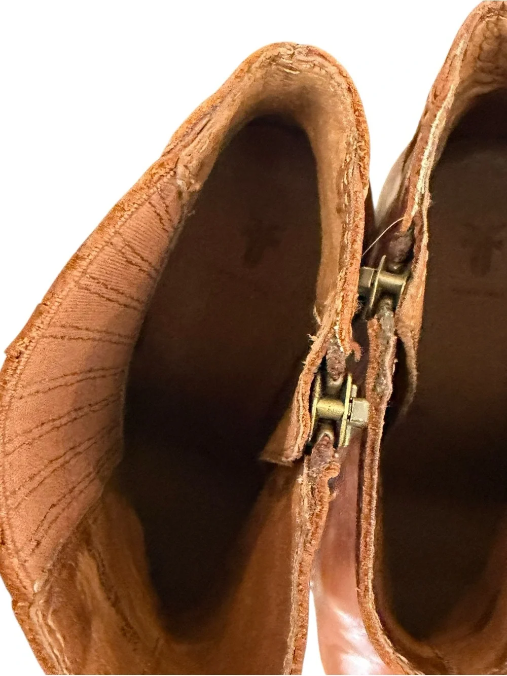 Frye Remy Chelsea Leather Boot.  Cognac Leather Ankle Booties with Stacked Heel